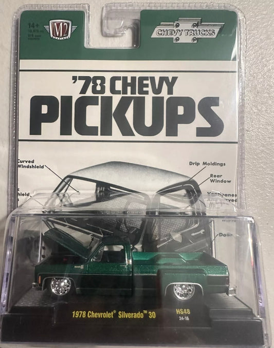 M2 Machines 1:64 1978 Chevrolet Silverado 30 – Green – Hobby Exclusive