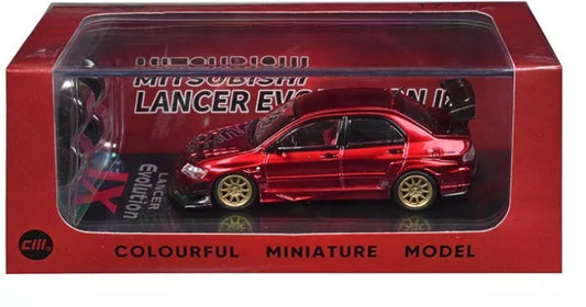 Mitsubishi Lancer Evolution IX RHD (Right Hand Drive) Red Metallic 1/64 Diecast